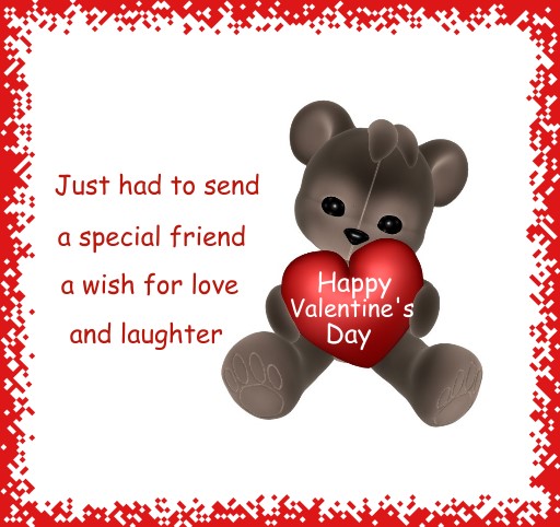 teddy bear valentine day card