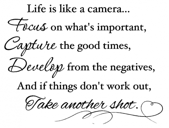 Life is like a camera